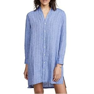 Frank & Eileen Blue Striped Mini Dress
